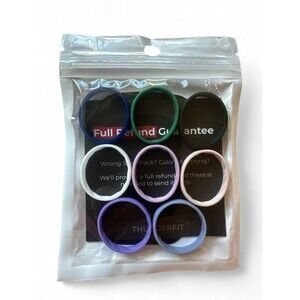 Thunderfit Born Victorious Flexible Mens Silicone Wedding Ring 8 Pack SIZE 13